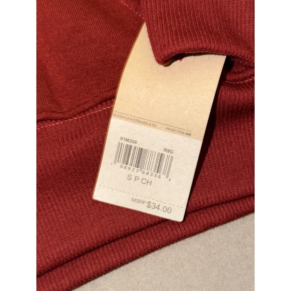 Levi's‎ Kids Red Graphic Logo Pullover Hoodie Sweatshirt 91M208-R9G Size S 8-10Y